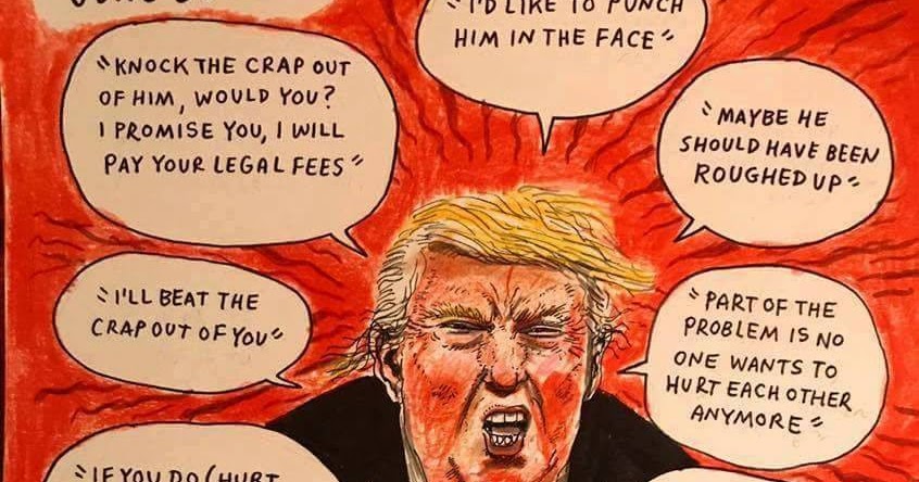 Image result for trump encouraging violence